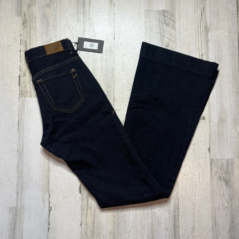 NWT A/X Armani Exchange Deep Indigo Flare Jeans Size 0